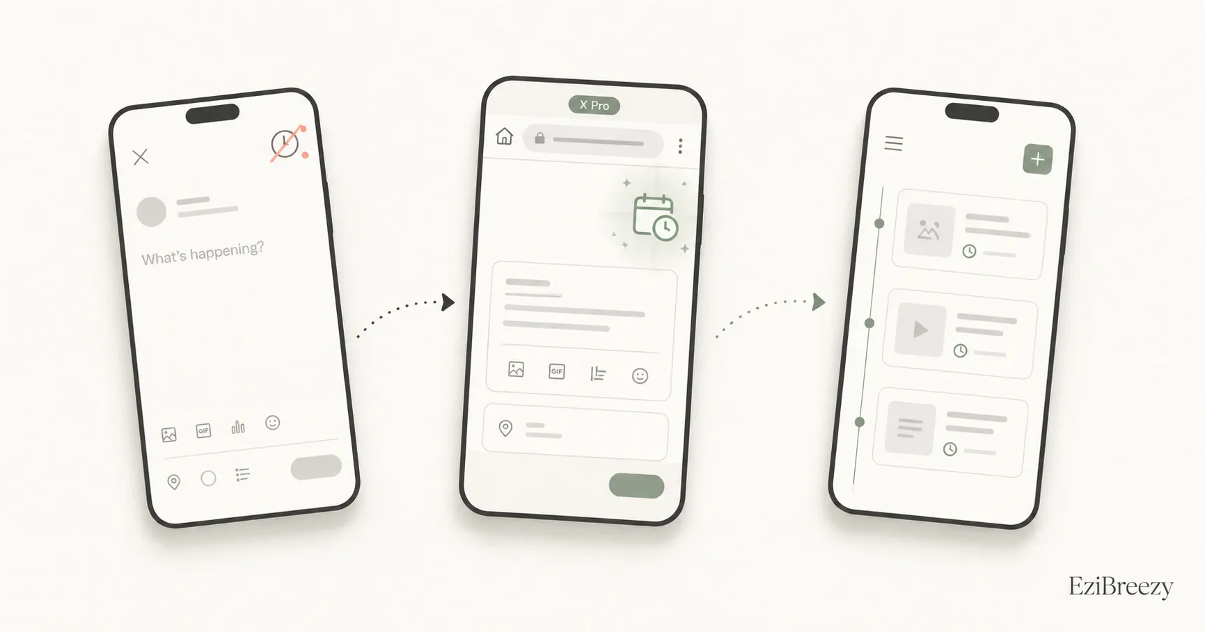 Three paths for scheduling X posts from a phone: native app limitation, web-based native tools, and a dedicated scheduler app